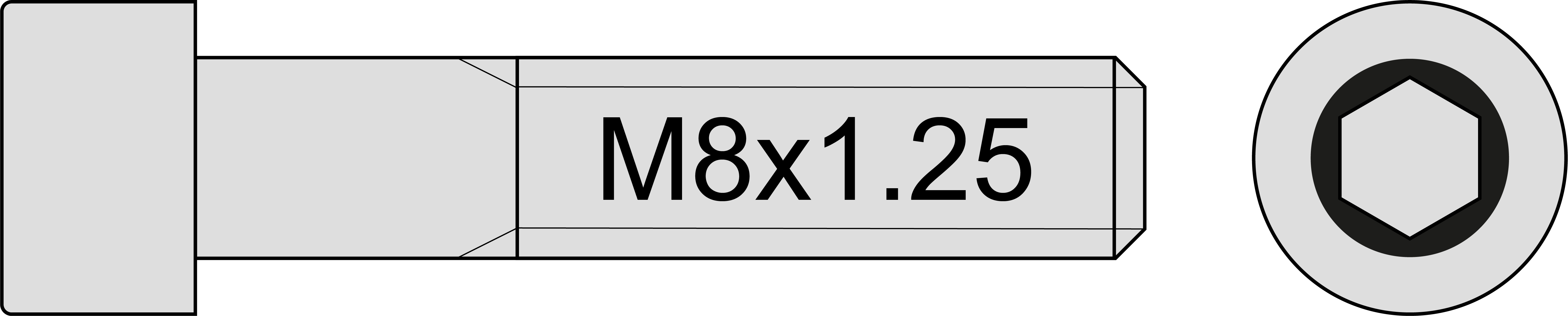 DIN 912 M8 x 1.25 Titanschrauben
